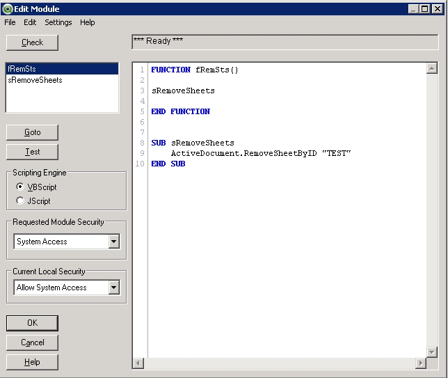 Contaminazioni VBScript nell'ETL di Qlikview