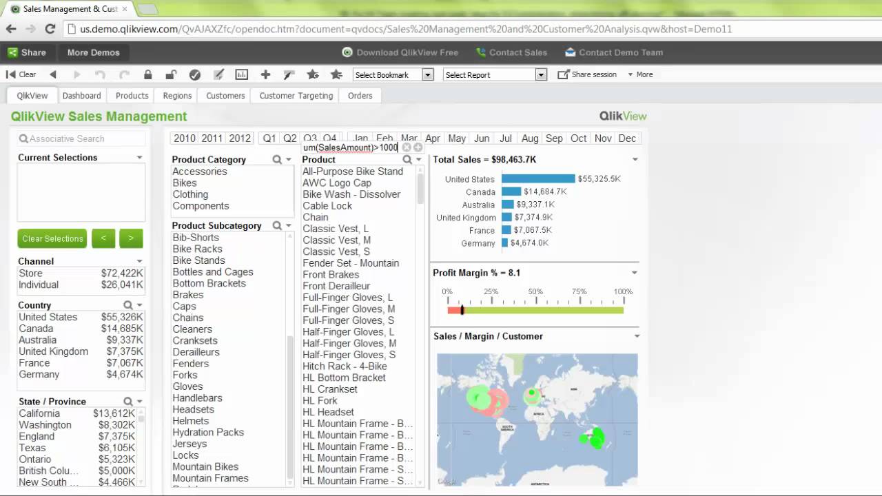 Cos'è la ricerca associativa in Qlikview