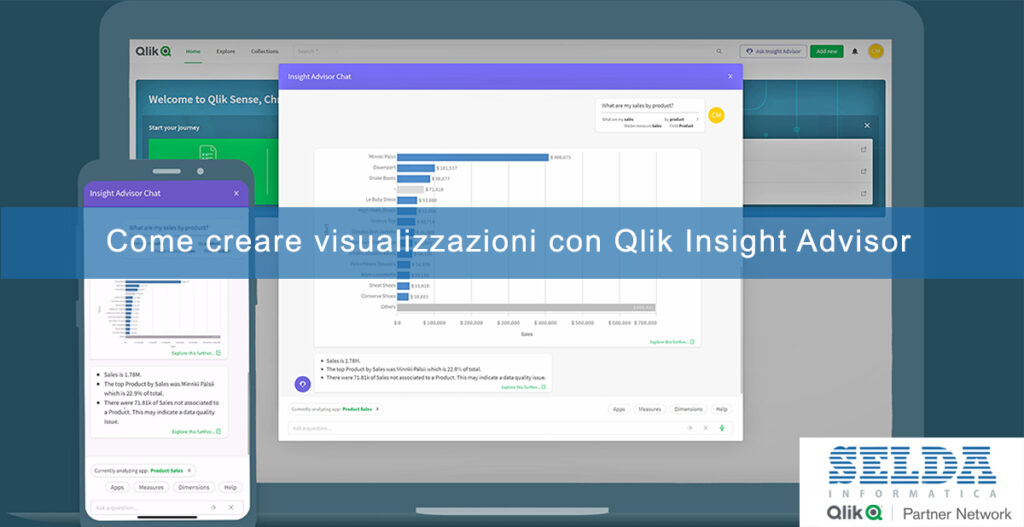 Come creare visualizzazioni con Qlik Insight Advisor